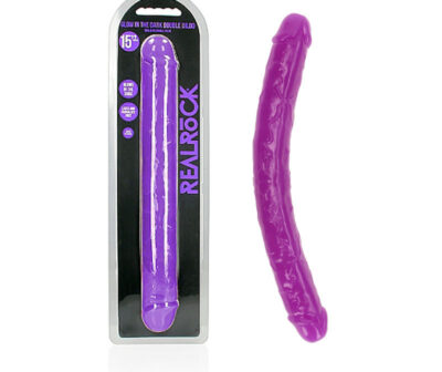 REALROCK 38 cm Double Dong Glow - Purple
