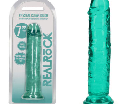REALROCK 18 cm Straight Dildo - Turquoise