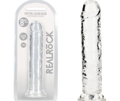 REALROCK 20 cm Straight Dildo - Transparent