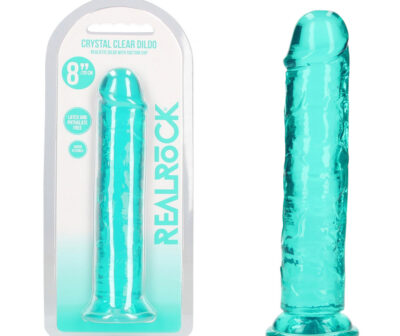 REALROCK 20 cm Straight Dildo - Turquoise
