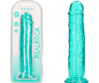 REALROCK 31 cm Straight Dildo - Turquoise