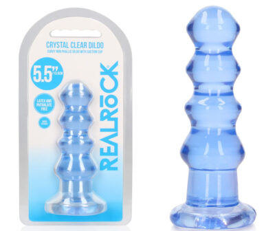REALROCK 14 cm Curvy Anal Plug - Blue