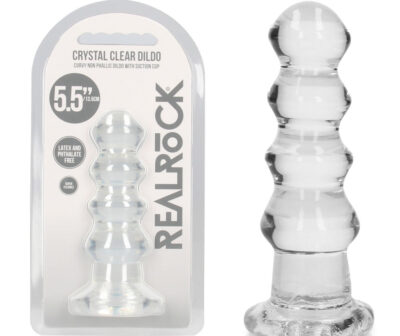 REALROCK 14 cm Curvy Anal Plug - Transparent