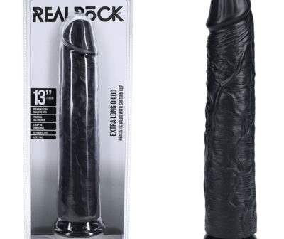 REALROCK 33cm Extra Long Dildo - Black