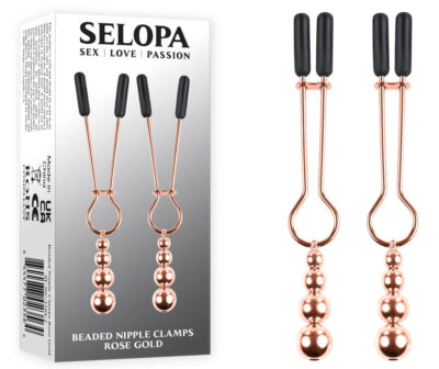 Selopa BEADED NIPPLE CLAMPS - Rose Gold