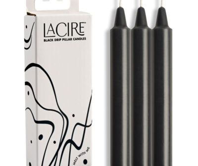 LaCire Drip Pillar Candles - Black
