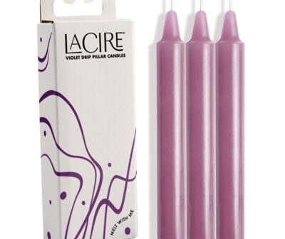 LaCire Drip Pillar Candles - Violet