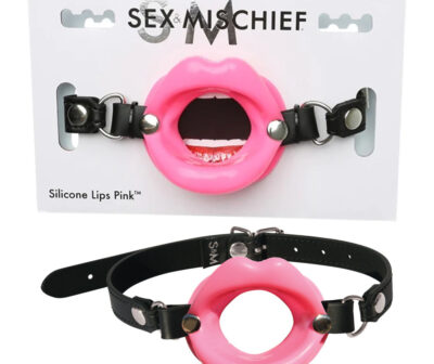 Sex & Mischief Silicone Lips Mouth Gag - Pink