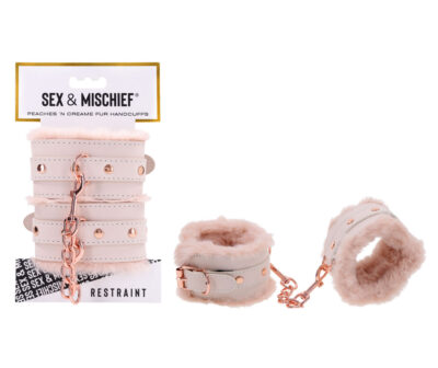 Sex & Mischief Peaches n CreaMe Fur Handcuffs