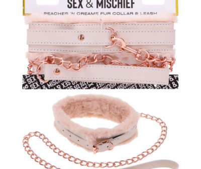Sex & Mischief Peaches n CreaMe Fur Collar & Leash