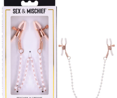 Sex & Mischief Peaches n CreaMe Pearl Nipple Clamps