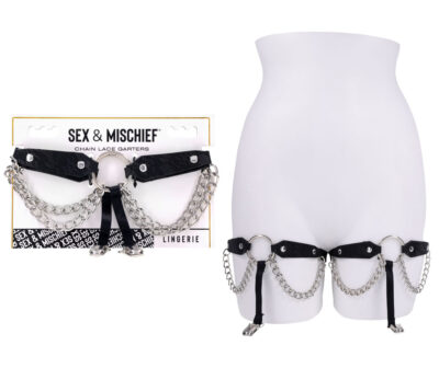 Sex & Mischief Chain Lace Garters