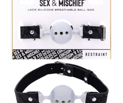 Sex & Mischief Lace Silicone Breathable Ball Gag