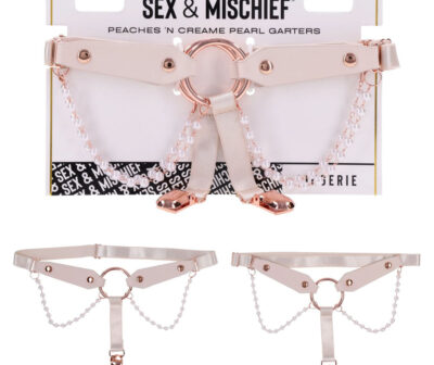 Sex & Mischief Peaches n CreaMe Pearl Garters