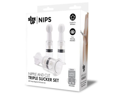 Size Up Nipple and Clit Triple Sucker Set