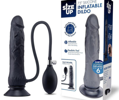 Size Up 7.5 Inch Inflatable Dildo with Balls