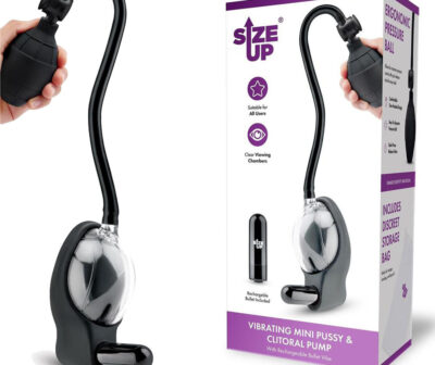 Size Up Vibrating Mini Pussy & Clitoral Pump