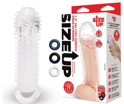 Size Up 1.5 Inch See-Thru Stretch Penis Extender