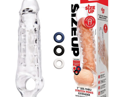 Size Up 1 Inch See-Thru Stretch Penis Extender