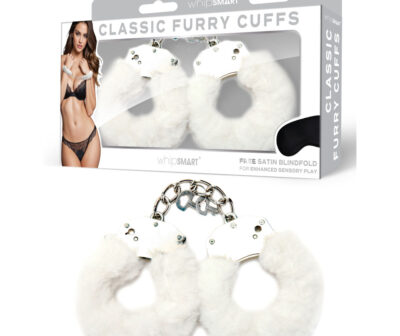 WhipSmart Classic Furry Cuffs - White