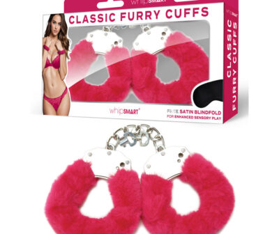 WhipSmart Classic Furry Cuffs - Hot Pink