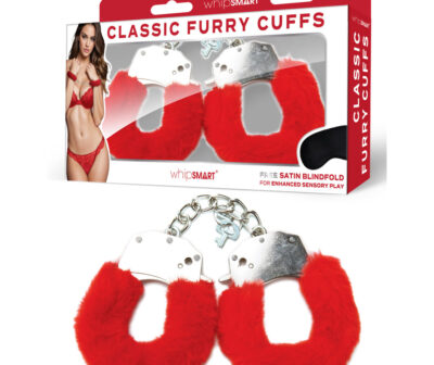 WhipSmart Classic Furry Cuffs - Red