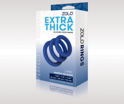 Zolo Extra Thick Silicone Cock Rings 3-Pack